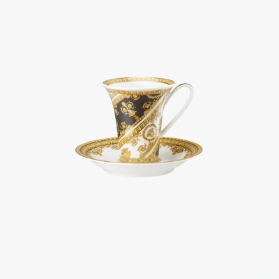 Versace Multicoloured I Love Baroque Porcelain Cup And Saucer Set In Yellow