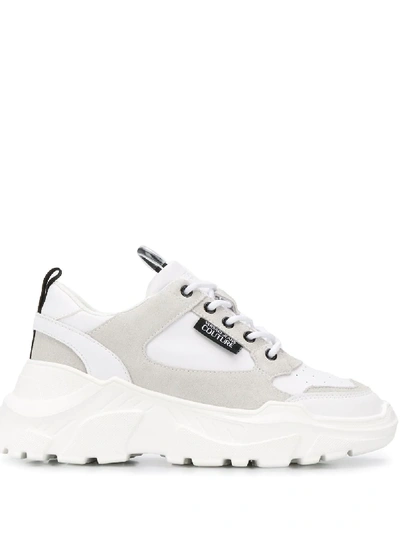 Versace Jeans Couture Women's Shoes Leather Trainers Trainers In White