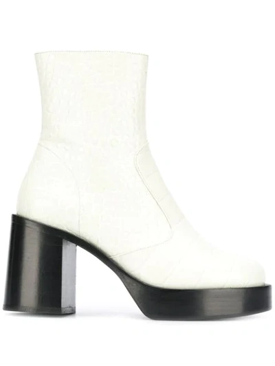 Simon Miller Platform Ankle Boots In White