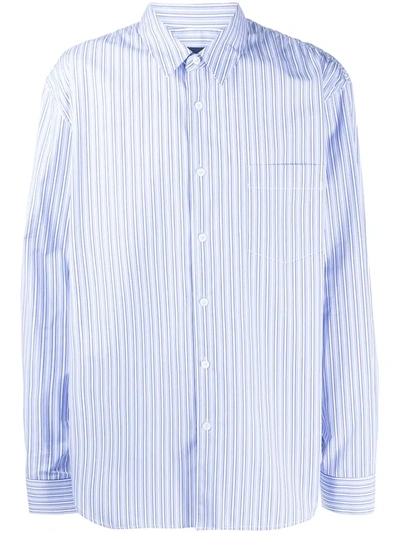 Juunj Striped Long-sleeved Shirt In Blue