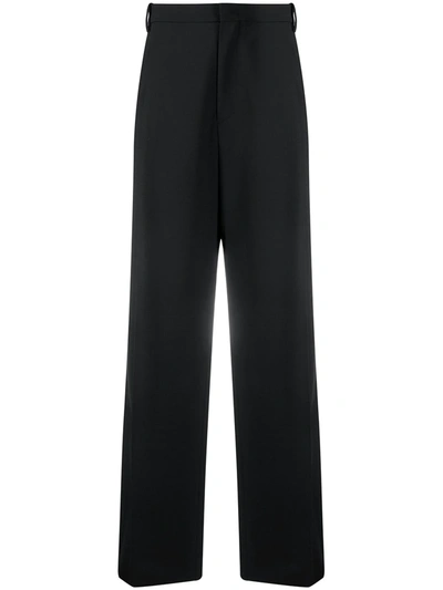Juunj High-waisted Cropped Trousers In Black