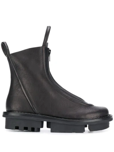 Trippen Panelled Rain Boots In Black