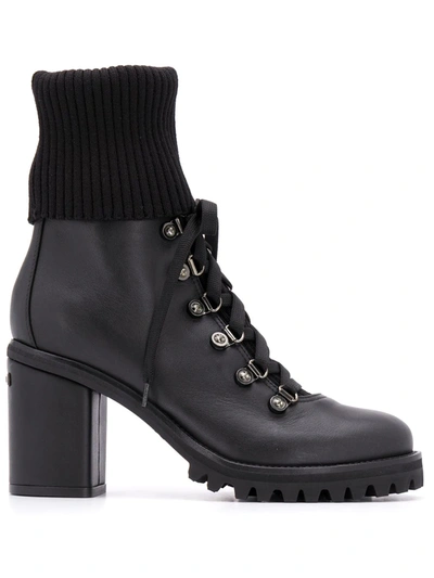 Le Silla St. Moritz Black Ankle Boots Featuring Heel