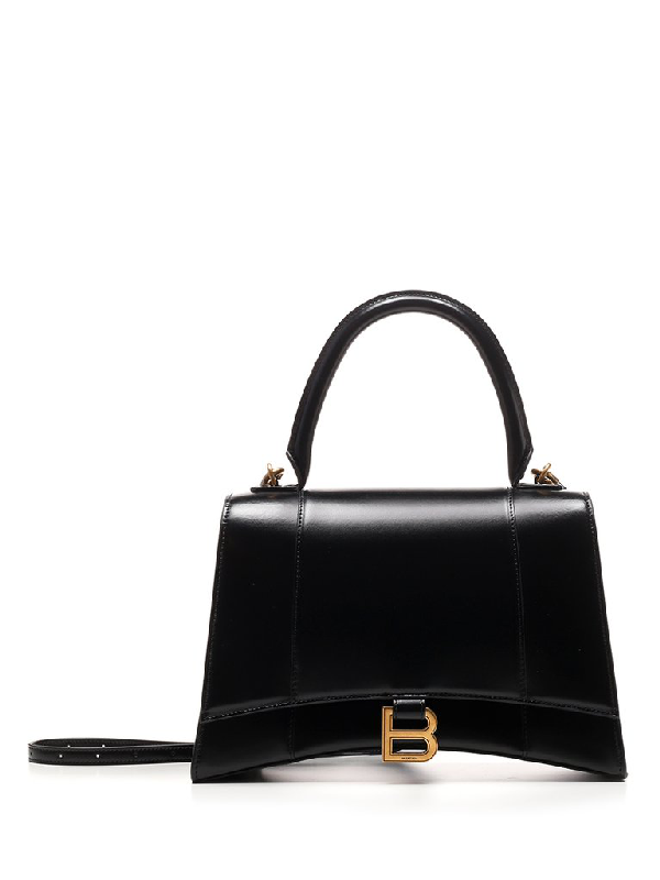 Balenciaga Hourglass Medium Top Handle Bag In Black | ModeSens
