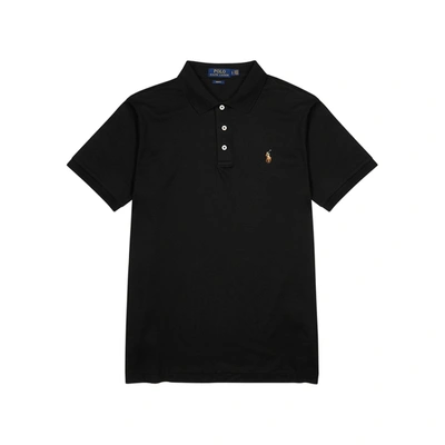 Polo Ralph Lauren Slim Fit Pima Polo Multi Player Logo In Black