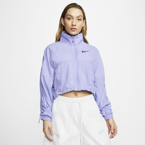 Nike Swoosh Cropped Track Jacket In 