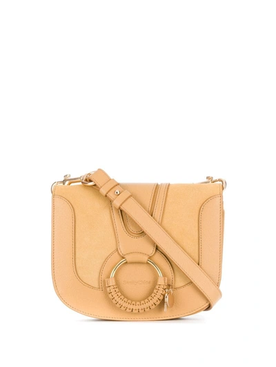 See By Chloé Woven Ring Cross Body Bag In Brown