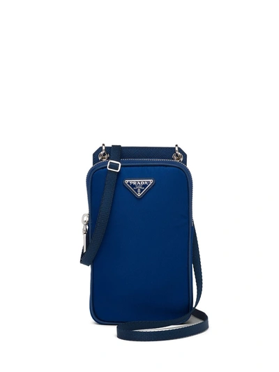 Prada Nylon Smartphone Case In Blue