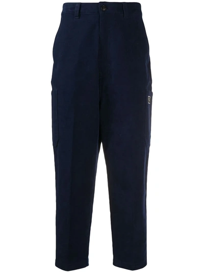 Ami Alexandre Mattiussi Oversized Carrot-fit Worker Trousers In Blue