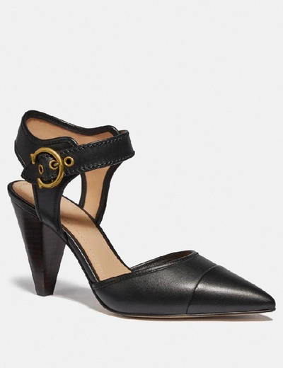 Coach Wren Pump In Black - Size 7 B In Black/black