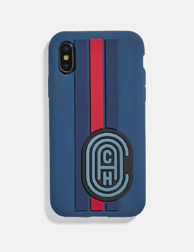 Coach Iphone X/xs Case With Patch In Blue - Size One In True Blue