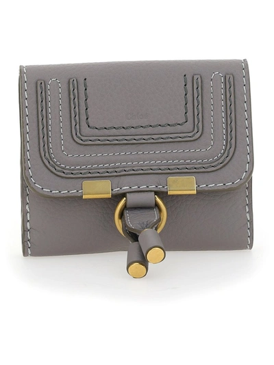 Chloé Marcie Square Wallet In Grey