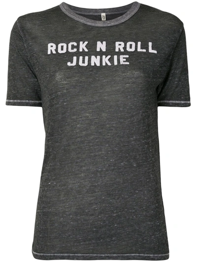 R13 Rock N Roll Junkie Skate T-shirt In Grey