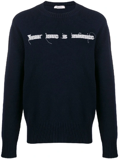 Valentino Your Love Is Infinite Jumper In Blue