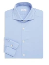 Kiton Classic Cotton Dress Shirt In Light Blue