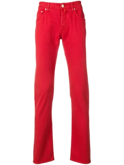 Jacob Cohen Plain Jeans In Red