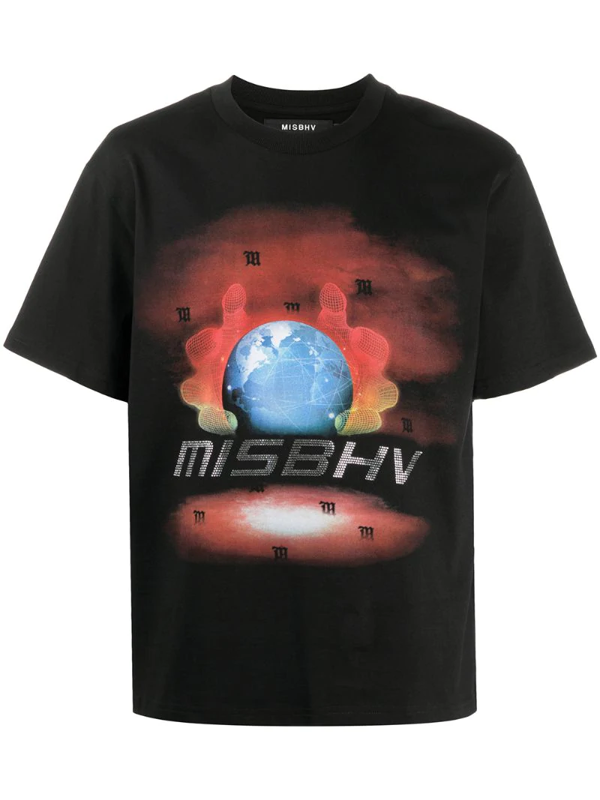 Misbhv Logo Print T-shirt In Black | ModeSens