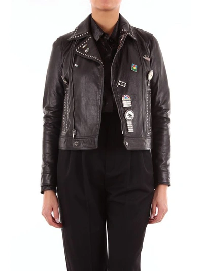 Saint Laurent Saint L Au Rent Women's  Black Leather Outerwear Jacket