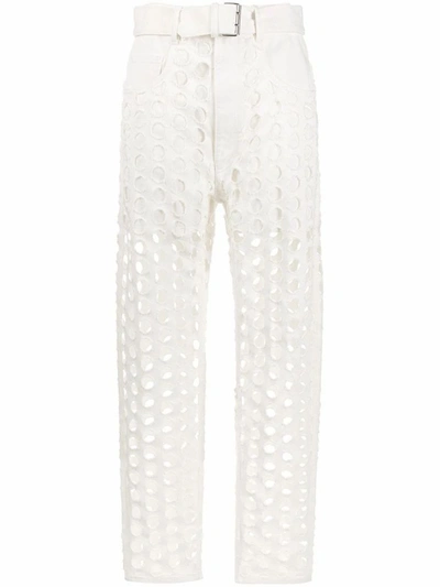 Maison Margiela Women's  White Cotton Pants