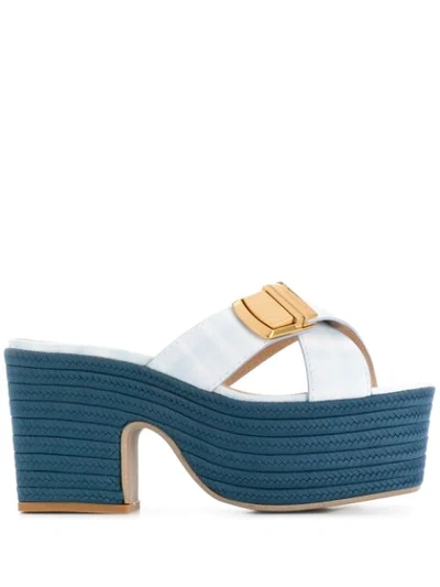 Jacquemus Les Sandales Tatanes Platform Sandals In Light Blue