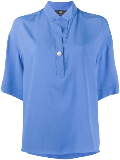 Fay Women's Blue Silk Blouse