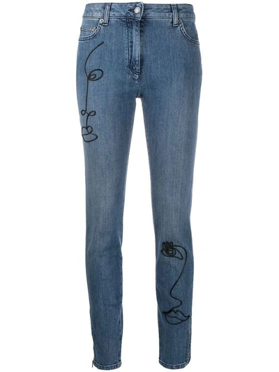 Moschino Women's Blue Cotton Jeans
