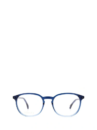 Gucci Men's Blue Metal Glasses