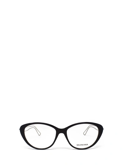 Balenciaga Bb0067o Havana Unisex Eyeglasses In Black
