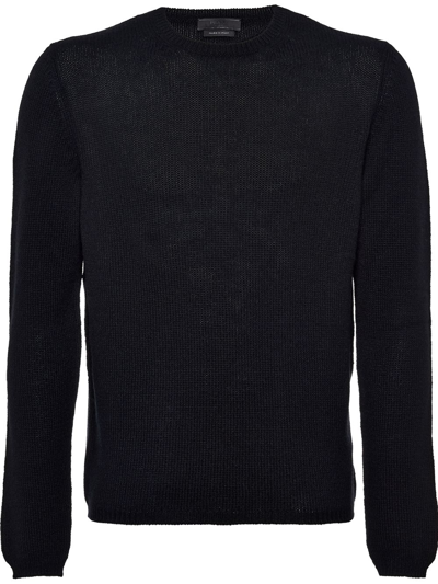 Prada Cashmere Crew Neck Jumper In Multi-colored