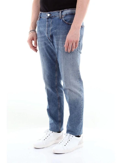 Aglini Men's Blue Cotton Jeans