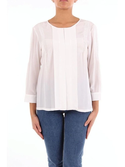 Barba Women's White Silk Blouse