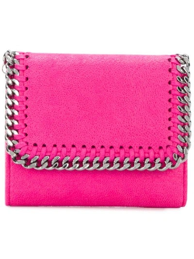 Stella Mccartney Falabella Small Flap Wallet In Pink