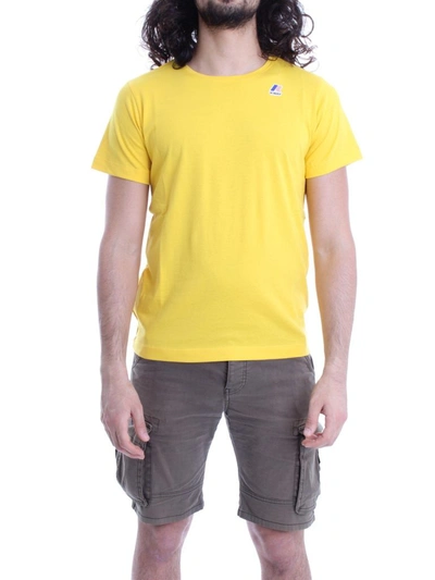 K-way T-shirt  Cotton T-shirt With Mini Logo In Yellow