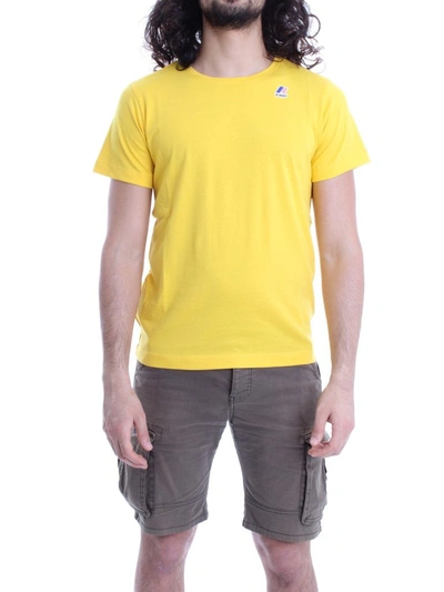 K-way T-shirt  Cotton T-shirt With Mini Logo In Lemon