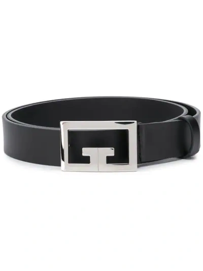 Givenchy Logo-buckle Leather Belt In Black