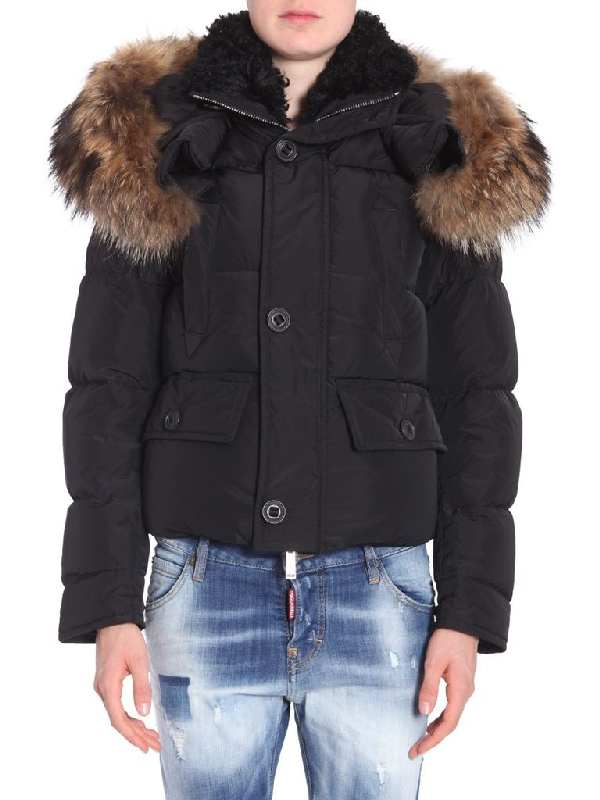 Download Dsquared2 Women's Black Polyester Down Jacket | ModeSens