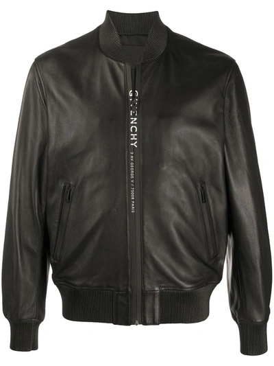 Givenchy Logo-print Bomber Jacket In Black