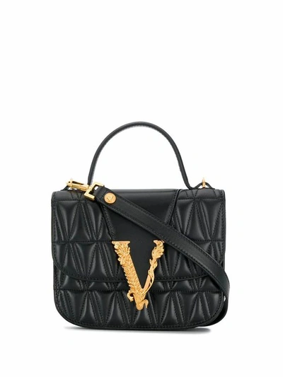 Versace Women's Dbfh211dnatr4k41ot Black Leather Handbag