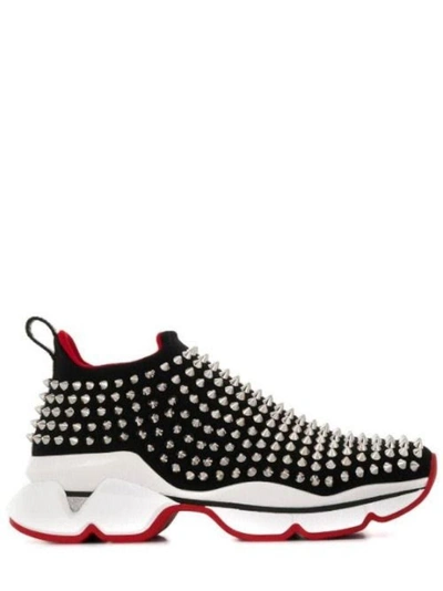 Christian Louboutin Women's Black Polyester Sneakers