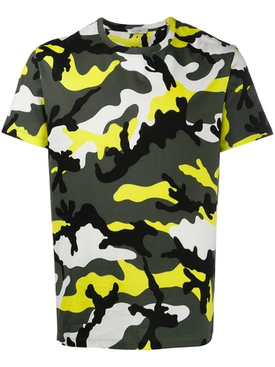 Valentino Camouflage-print T-shirt In Green