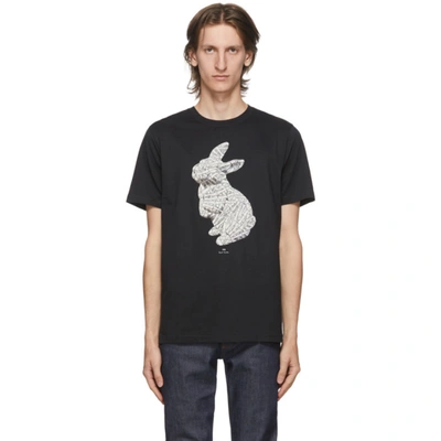 Ps By Paul Smith Rabbit Bones Cotton Graphic Tee In Black 79