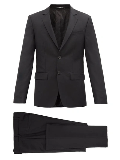Givenchy Single-breasted Slim-fit Wool-blend Suit In Black