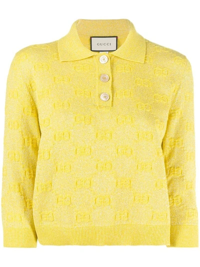 Gucci Women's Yellow Cotton Polo Shirt