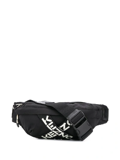 Kenzo Branded Belt Bag In Black