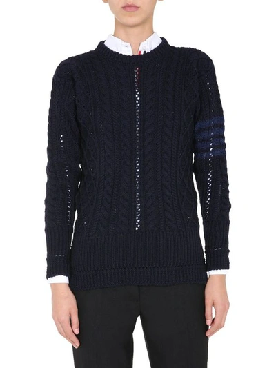 Thom Browne Women's Blue Wool Sweater