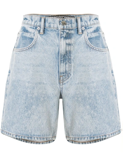 Alexander Wang T T By Alexander Wang Women's Light Blue Cotton Shorts