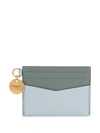 Givenchy Logo-embellished Leather Card Holder In Azzurro