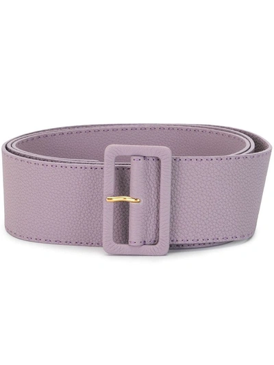 Agnona Lavender Leather Belt In Purple