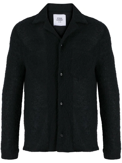 Opening Ceremony Black Mohair Blend Cardigan