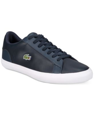Lacoste Lerond Canvas Trainers In Navy | ModeSens